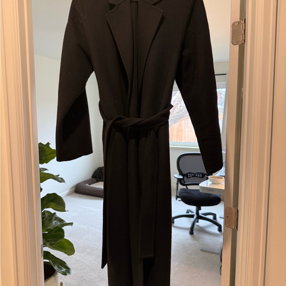 Mango Classic Black Wool Coat